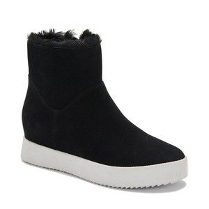 Blondo Haven Black Suede Round Toe Winter Waterproof Fur Lined Boots Size 9.5